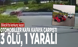 Bilecik'te korkunç kaza! Otomobiller kafa kafaya çarpıştı: 3 ölü, 1 yaralı