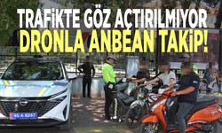 Trafikte göz açtırılmıyor: Dronla anbean takip!