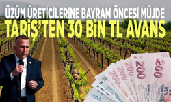 Üzüm üreticilerine bayram öncesi müjde: TARİŞ’ten 30 bin TL avans