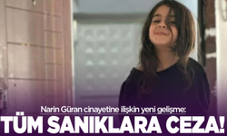Narin Güran cinayetine ilişkin yeni gelişme: Tüm sanıklara ceza verildi!