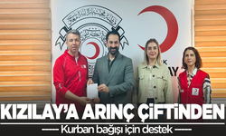 Arınç Çiftinden Kızılay’a Kurban Bağışı