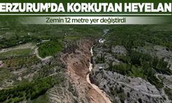 Erzurum'dan korkutan heyelan! Zemin 12 metre yer değiştirdi