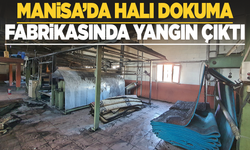 Manisa'da halı dokuma fabrikasında yangın çıktı