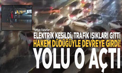 Elektrik kesildi, trafik ışıkları gitti, hakem düdüğüyle devreye girdi! Yolu o açtı