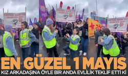 1 Mayıs kutlamalarında evlilik teklif etti