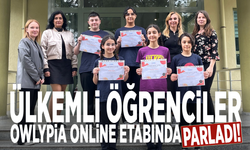 Ülkemli öğrenciler Owlypia online etabında parladı!