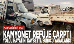 Manisa’da feci kaza! Kamyonet refüje çarptı: Yolcu hayatını kaybetti, sürücü yaralandı