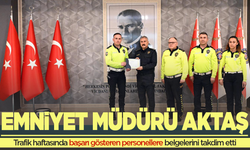 Manisa İl Emniyet Müdürü Fahri Aktaş, personelleri ödüllendirdi