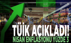 TÜİK açıkladı! Nisan enflasyonu yüzde 3