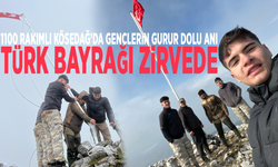 1100 rakımlı Kösedağ’da gençlerin gurur dolu anı: Türk Bayrağı zirvede