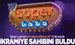 Süper Loto'da 641 milyon 888 bin 317 TL'lik büyük ikramiye sahibini buldu!