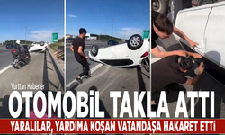 Otomobil takla attı: Yaralılar, yardıma koşan vatandaşa hakaret etti