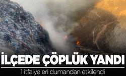 Alaşehir'de çöplük yangınında bir itfaiye eri etkinlendi