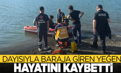 Dayı ve yeğen serinlemek için baraja girdi, yeğen boğularak can verdi