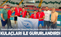 Manisalı engelli yüzücüler Giresun’da Para yüzme yarışlarında A-B finallerinde kulaçları ile gururlandırdı