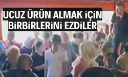 Ucuz ürün almak için birbirlerini ezdiler