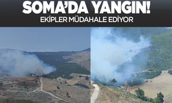 Soma'dan yangın: Ekipler müdahale ediyor