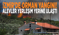 İzmir'de orman yangını: Alevler yerleşim yerine ulaştı