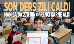 Son ders zili çaldı: Manisa'da 270 bin öğrenci karne aldı