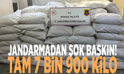 Jandarmadan şok baskın! Tam 7 bin 900 kilo  kıyılmış tütün ele geçirildi