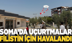 Soma'da uçurtmalar Filistin için havalandı