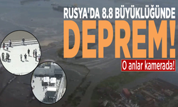 Rusya'da 8.8 büyüklüğünde deprem! O anlar kamerada