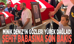 Minik Deniz’in gözleri yürek dağladı: Şehit babasına son bakış