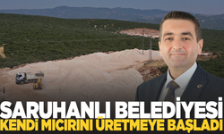 Saruhanlı Belediyesi kendi mıcırını üretiyor