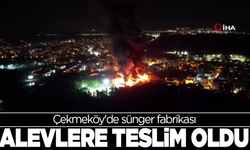 Çekmeköy'de sünger fabrikası alevlere teslim oldu