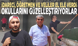 İdareci, öğretmen ve veliler el ele verdi: Okullarını güzelleştiriyorlar