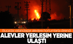 Buca'daki orman yangını yerleşim yerine ulaştı