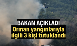 Orman yangınlarıyla ilgili 3 kişi tutuklandı