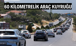 60 kilometre araç kuyruğu
