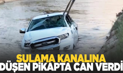 Pikap sulama kanalına uçtu: 1 ölü