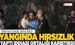 Yangın yerini karıştıran iddia! Tekme tokat dövüldü, jandarma kurtardı