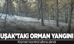 Uşak'taki orman yangını kısmen kontrol altına alındı