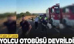 Yolcu otobüsü devrildi: Yaralılar var...