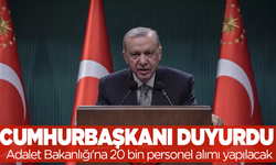 Adalet Bakanlığı'na 20 bin personel alınacak