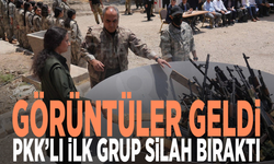 Görüntüler geldi: PKK’lı ilk grup silah bıraktı