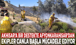 Akhisar’a bir destekte Afyonkarahisar’dan: Ekipler canla başla mücadele ediyor