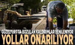 Güzelyurt’ta bozulan kaldırımlar yenileniyor, yollar onarılıyor