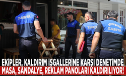Ekipler, kaldırım işgallerine karşı denetimde: Masa, sandalye, reklam panoları kaldırılıyor!