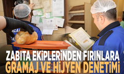 Zabıta ekiplerinden fırınlara gramaj ve hijyen denetimi