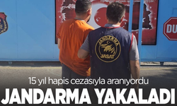 15 yıl hapis cezasıyla aranıyordu jandarma yakaladı