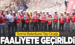 Soma Belediyesi Taş Ocağı’nda İlk Üretim Töreni