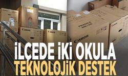 İlçede iki okula teknolojik destek