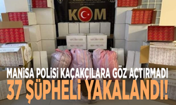 Manisa polisi kaçakçılara göz açtırmadı: 37 şüpheli yakalandı!