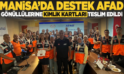 Manisa’da Destek AFAD Gönüllülerine kimlik kartları teslim edildi