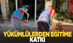 Yükümlülerden eğitime katkı: Okullar temizleniyor ve boyanıyor