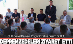 Özgür Özel ve Besim Dutlulu depremzedeleri ziyaret etti